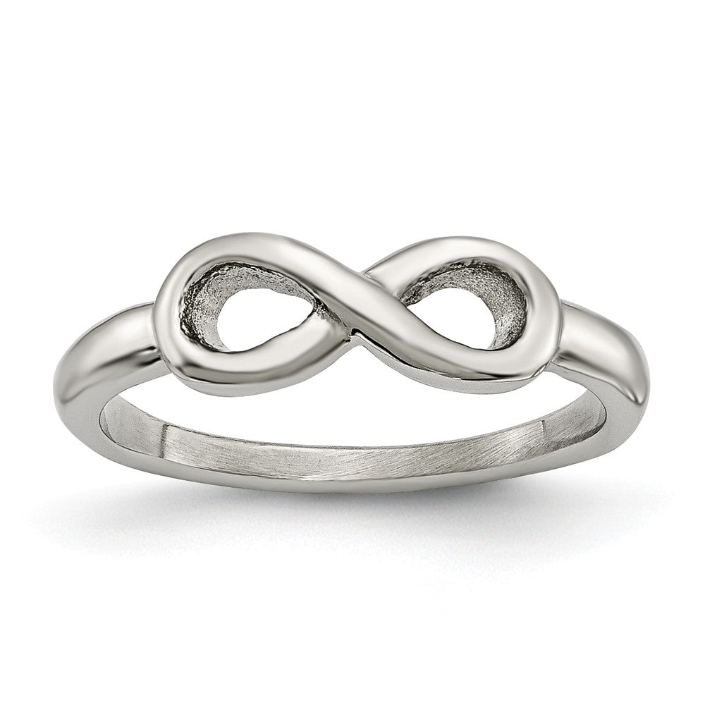 Sophia Jewelers Stainless Steel Polished Infinity Ring Elegant and Unisex - 6 - 6
