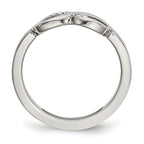 Infinity Symbol Ring in Stainless Steel with CZ