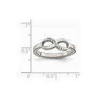 Stainless Steel Polished Infinity Symbol CZ Ring