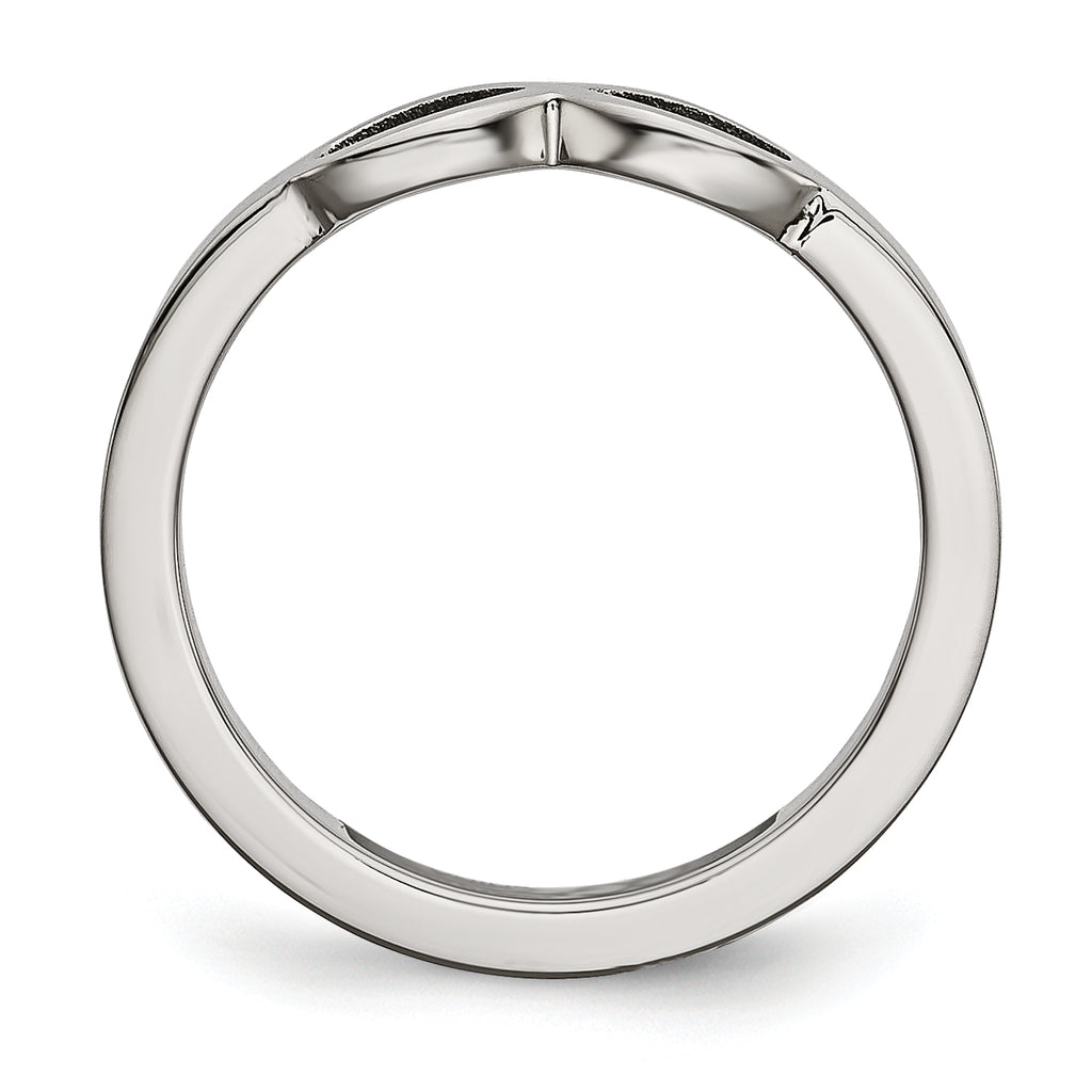 Stainless Steel Polished Infinity Symbol Ring