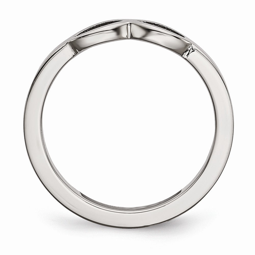 Sophia Jewelers Polished Stainless Steel Infinity Ring Ã¢â¬â Modern Elegance