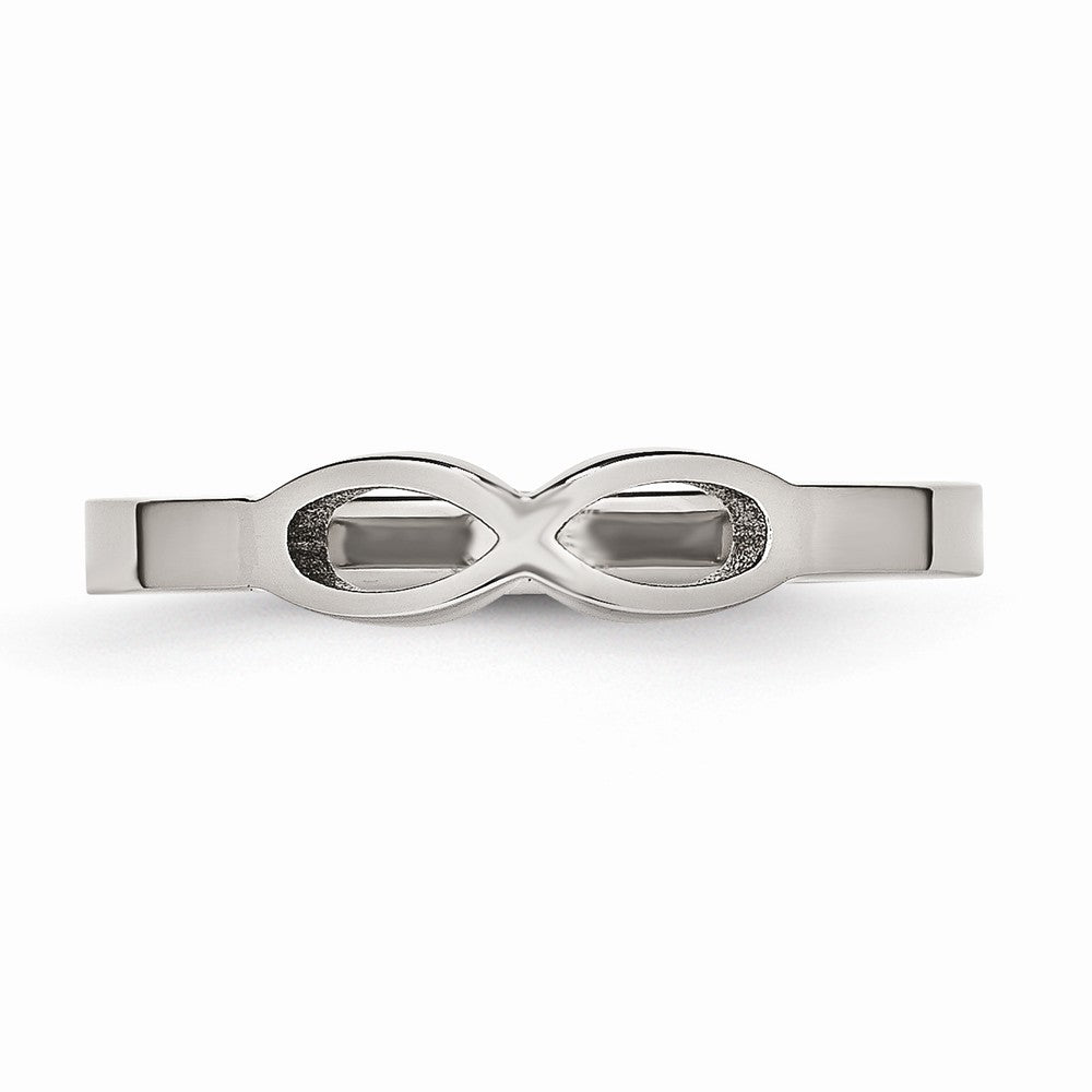 Sophia Jewelers Polished Stainless Steel Infinity Ring Ã¢â¬â Modern Elegance