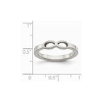 Stainless Steel Polished Infinity Symbol Ring