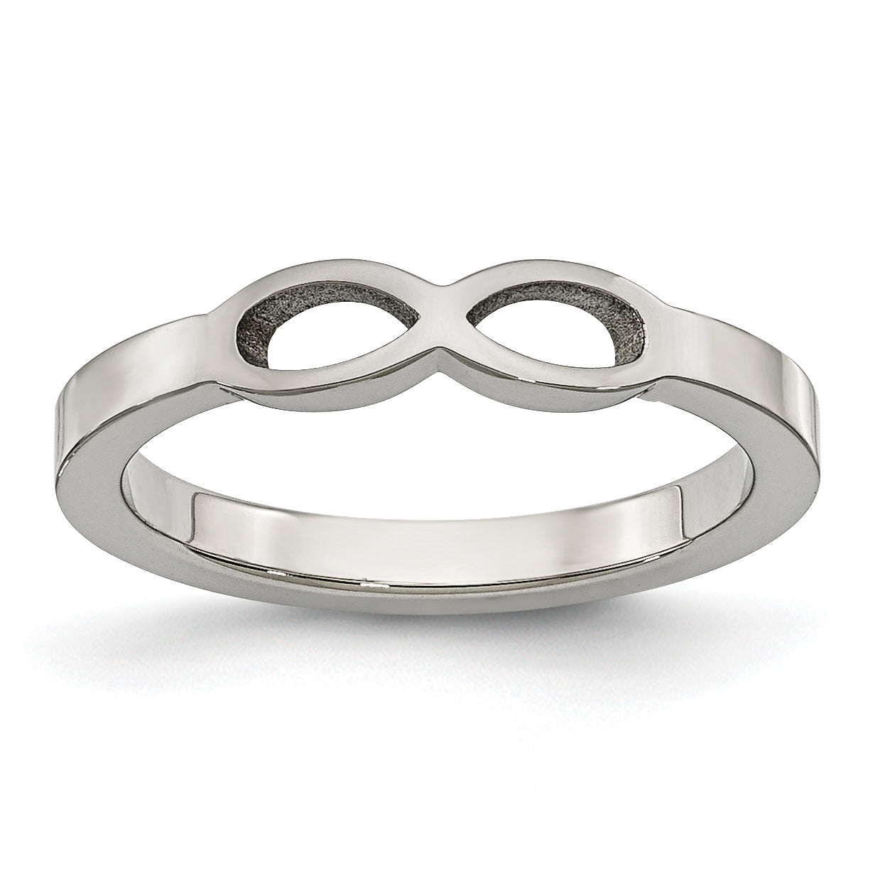 Stainless Steel Polished Infinity Symbol Ring Main image