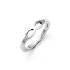 Sophia Jewelers Polished Stainless Steel Infinity Ring Ã¢â¬â Modern Elegance