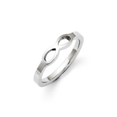Sophia Jewelers Polished Stainless Steel Infinity Ring Ã¢â¬â Modern Elegance