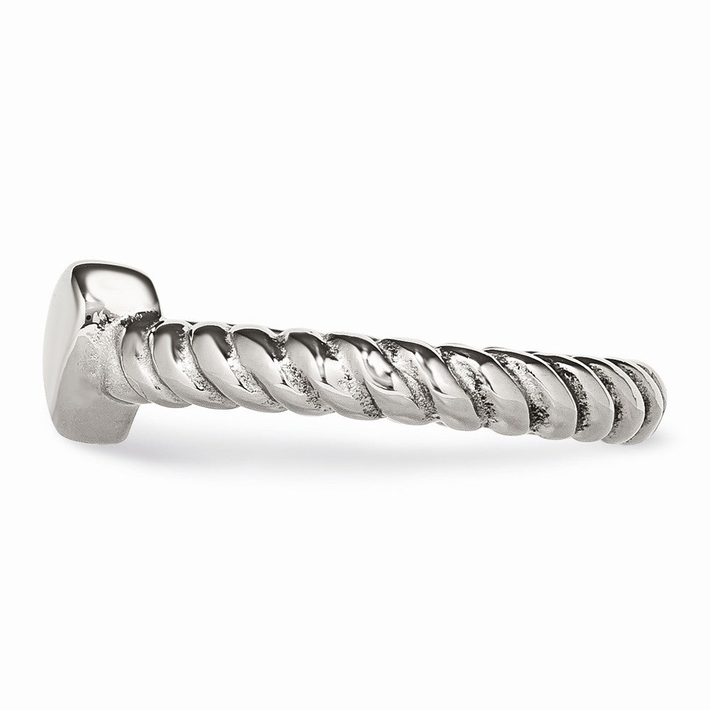 Sophia Jewelers Stainless Steel Polished Twisted Heart Ring Elegant Themed Design
