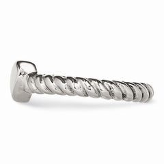 Sophia Jewelers Stainless Steel Polished Twisted Heart Ring Elegant Themed Design