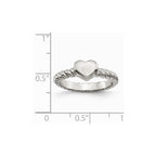 Stainless Steel Polished Twisted Heart Ring