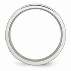 Grooved Comfort-Fit Wedding Band in Stainless Steel, 6mm