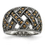 Sophia Jewelers Stainless Steel Polished Marcasite Antique Ring