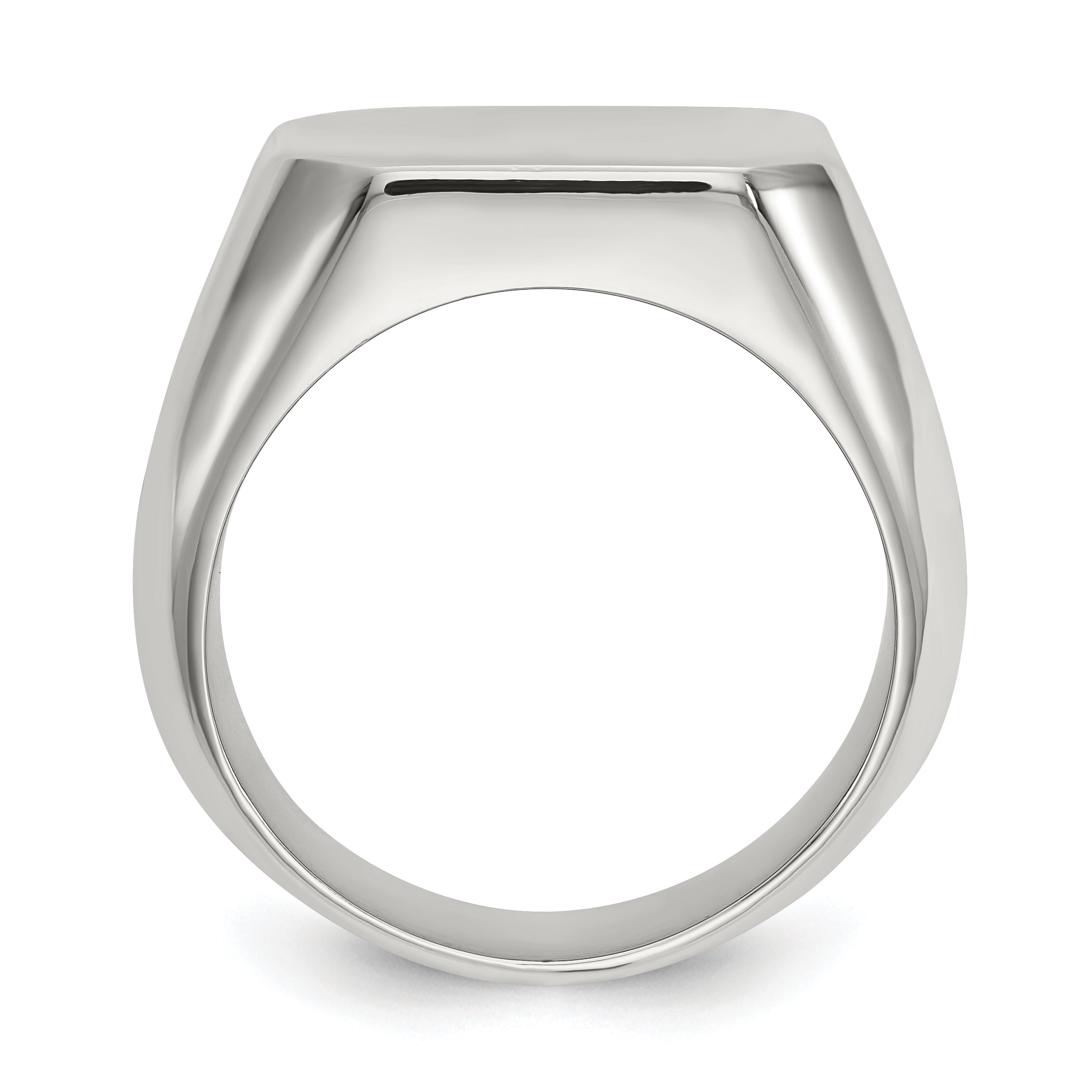 Stainless Steel Polished Square Signet Ring Secondary image