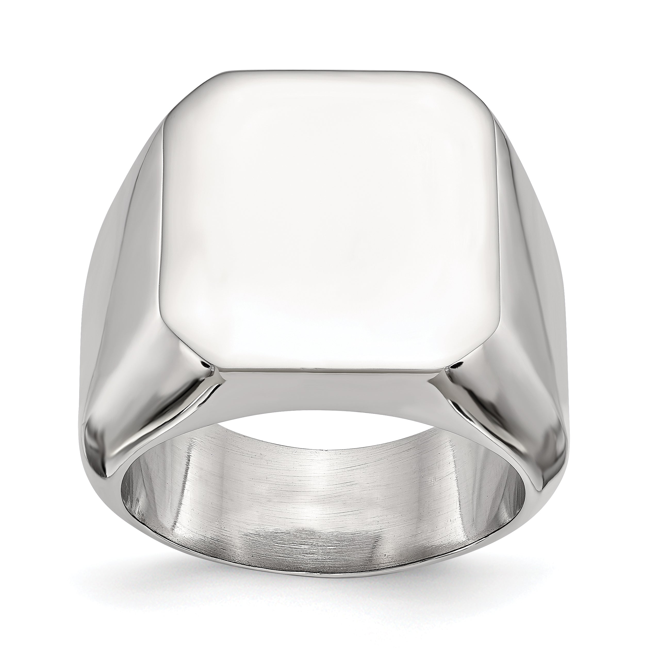 Stainless Steel Polished Square Signet Ring Main image