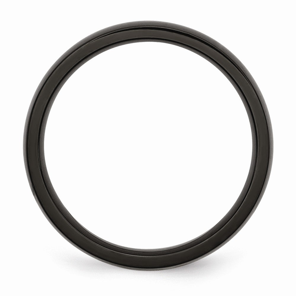 Sophia Jewelers Stainless Steel Black IP-Plated Polished Engravable Wedding Band