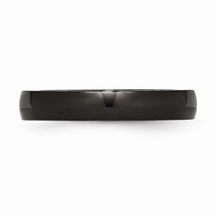 Sophia Jewelers Stainless Steel Black IP-Plated Polished Engravable Wedding Band