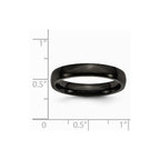 Stainless Steel 4mm Black IP-plated Polished Band