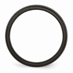 Stainless Steel Black IP Wedding Band with Polished Finish Engravable