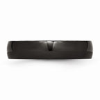 Black IP-Plated Wedding Band in Stainless Steel, 5mm