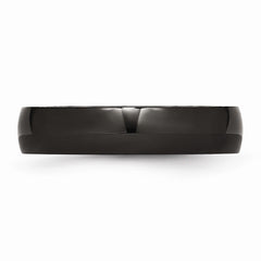 Stainless Steel Black IP Wedding Band with Polished Finish Engravable