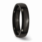 Black IP-Plated Wedding Band in Stainless Steel, 5mm