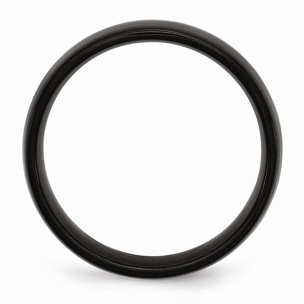 Sophia Jewelers 6mm Black IP-Plated Stainless Steel Engravable Wedding Band