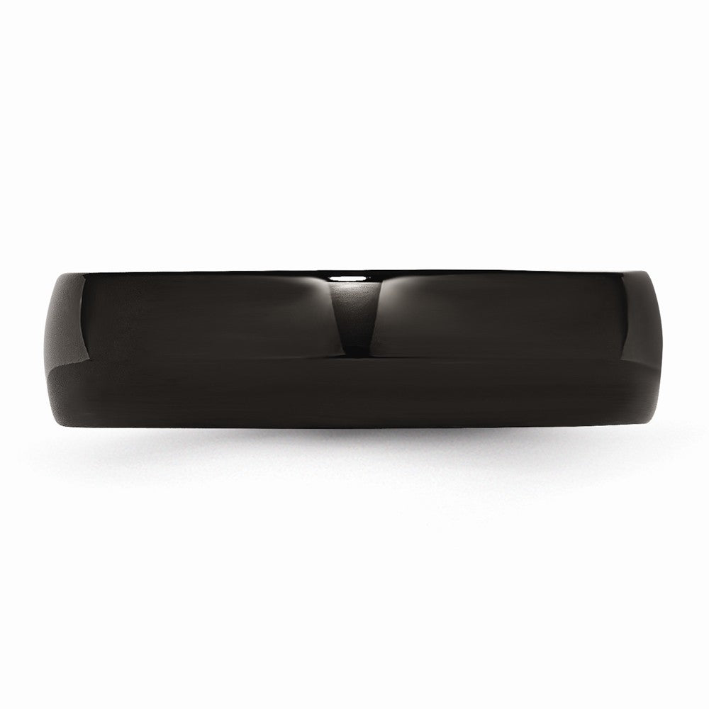 Sophia Jewelers 6mm Black IP-Plated Stainless Steel Engravable Wedding Band