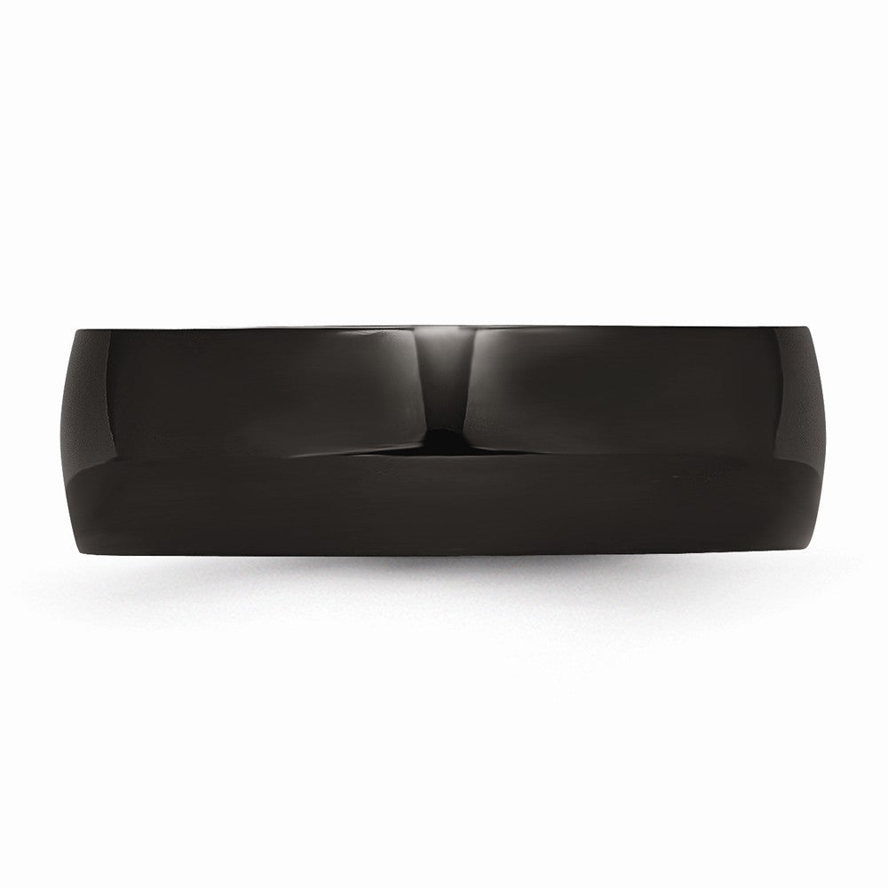 Sophia Jewelers Black IP-Plated Stainless Steel Engravable Wedding Band