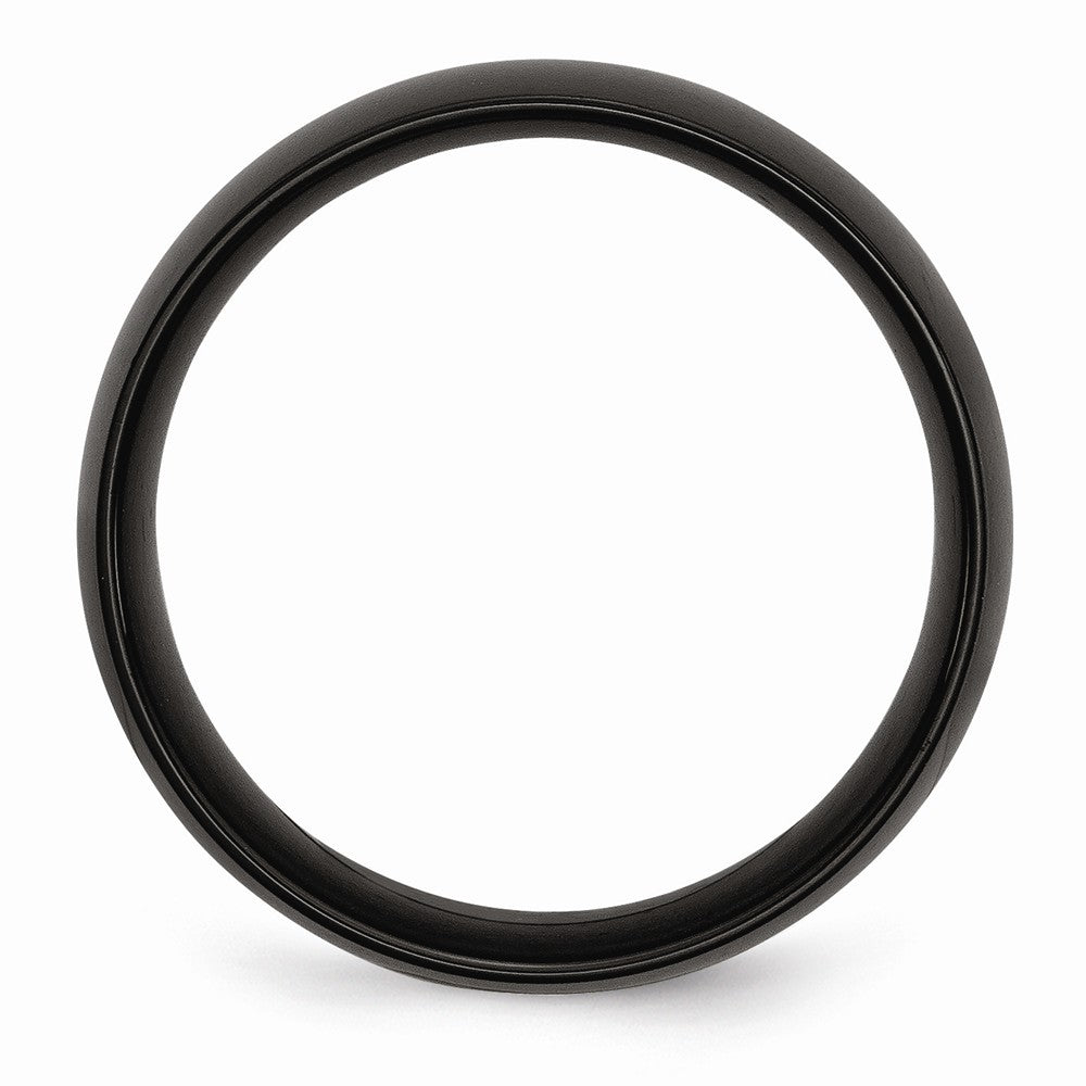 Sophia Jewelers Stainless Steel Black IP-Plated 8mm Polished Engravable Wedding Band