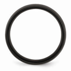 Stainless Steel 8mm Black IP-plated Polished Band