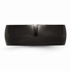 Black IP-Plated Wedding Band in Stainless Steel, 8mm