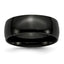 Black IP-Plated Wedding Band in Stainless Steel, 8mm