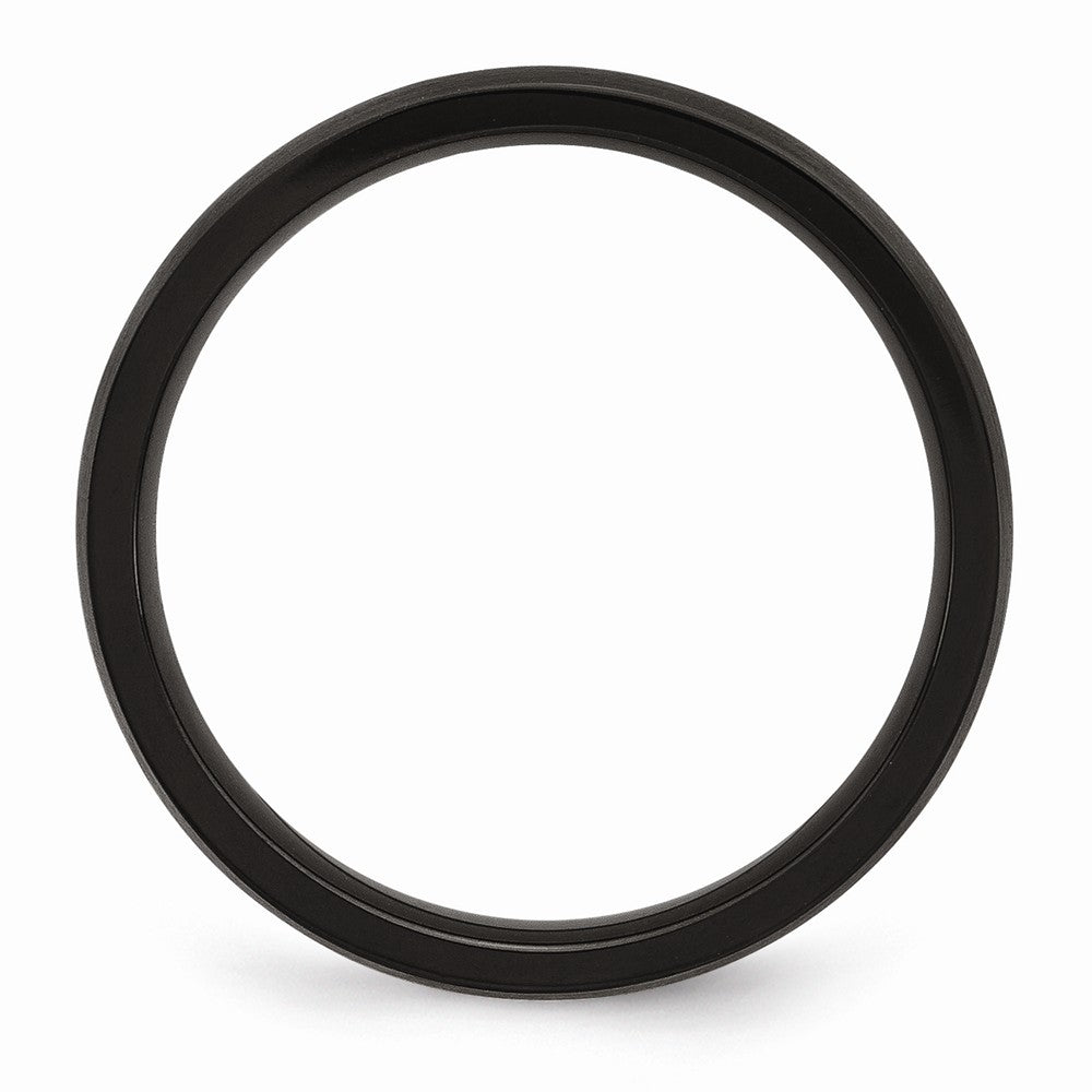Stainless Steel Black IP-Plated 4mm Engravable Wedding Band Secondary image