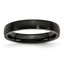 Stainless Steel Black IP-Plated 4mm Engravable Wedding Band