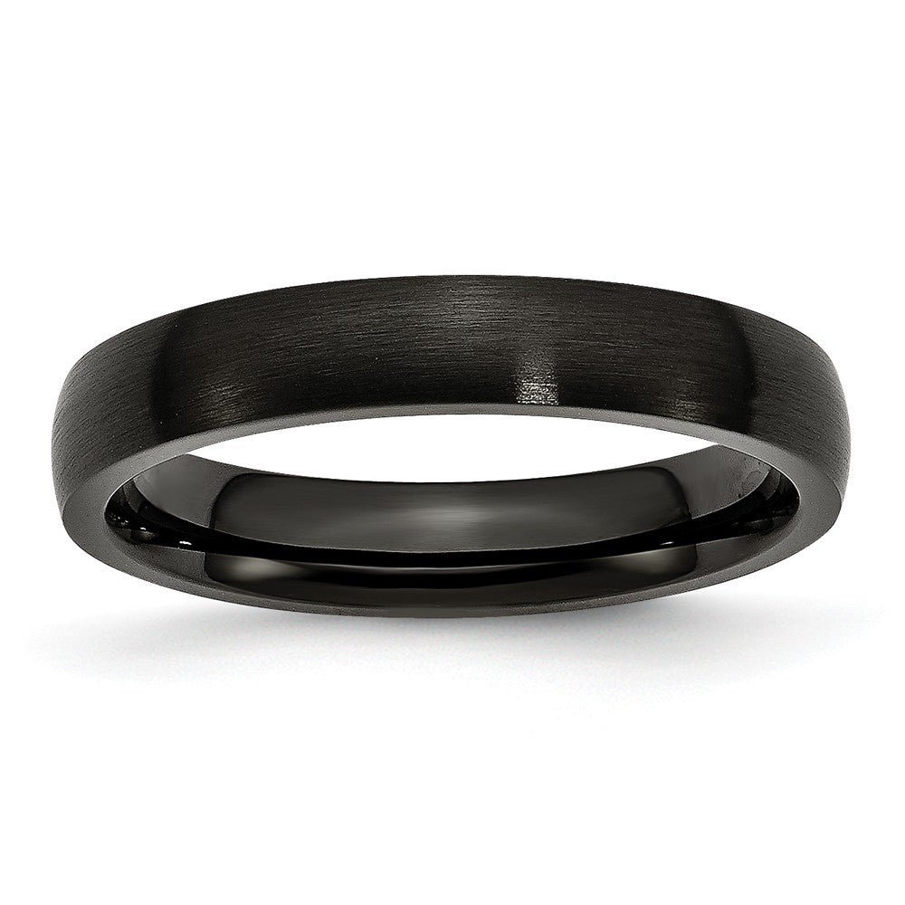 Stainless Steel Black IP-Plated 4mm Engravable Wedding Band