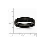Stainless Steel 5mm Black IP-plated Brushed Band