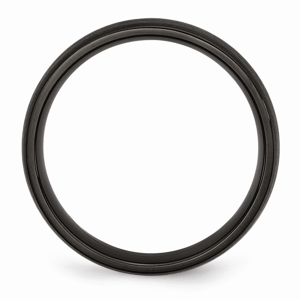 Sophia Jewelers 6mm Black Stainless Steel Brushed Domed Wedding Band Secondary image