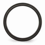 Sophia Jewelers 6mm Black Stainless Steel Brushed Domed Wedding Band