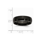 Stainless Steel 6mm Black IP-plated Brushed Band