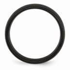 Brushed Wedding Band in Black IP-Plated Stainless Steel, 7mm