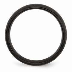 Sophia Jewelers Stainless Steel Wedding Band with Black IP Brushed Domed Finish