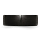 Black IP Brushed Wedding Band in Stainless Steel, 7mm