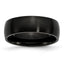 Brushed Wedding Band in Black IP-Plated Stainless Steel, 7mm