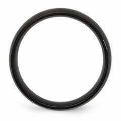 Stainless Steel Black IP-Plated 8mm Engravable Brushed Wedding Band