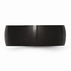 Stainless Steel Black IP-Plated 8mm Engravable Brushed Wedding Band