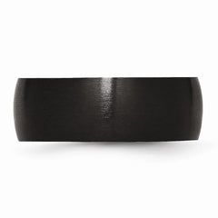 Stainless Steel Black IP-Plated 8mm Engravable Brushed Wedding Band