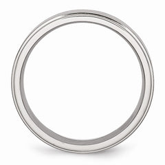 Sophia Jewelers Stainless Steel 6mm Ridged Comfort Fit Engravable Wedding Band