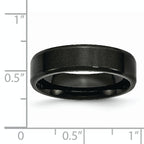 Beveled Edge Wedding Band in Stainless Steel with Black IP, 6mm