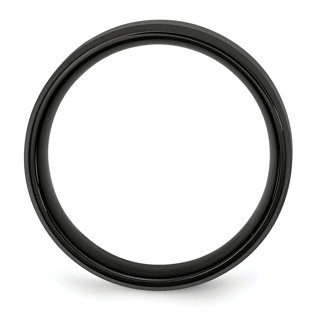 Beveled Edge Comfort-Fit Wedding Band in Stainless Steel, 8mm