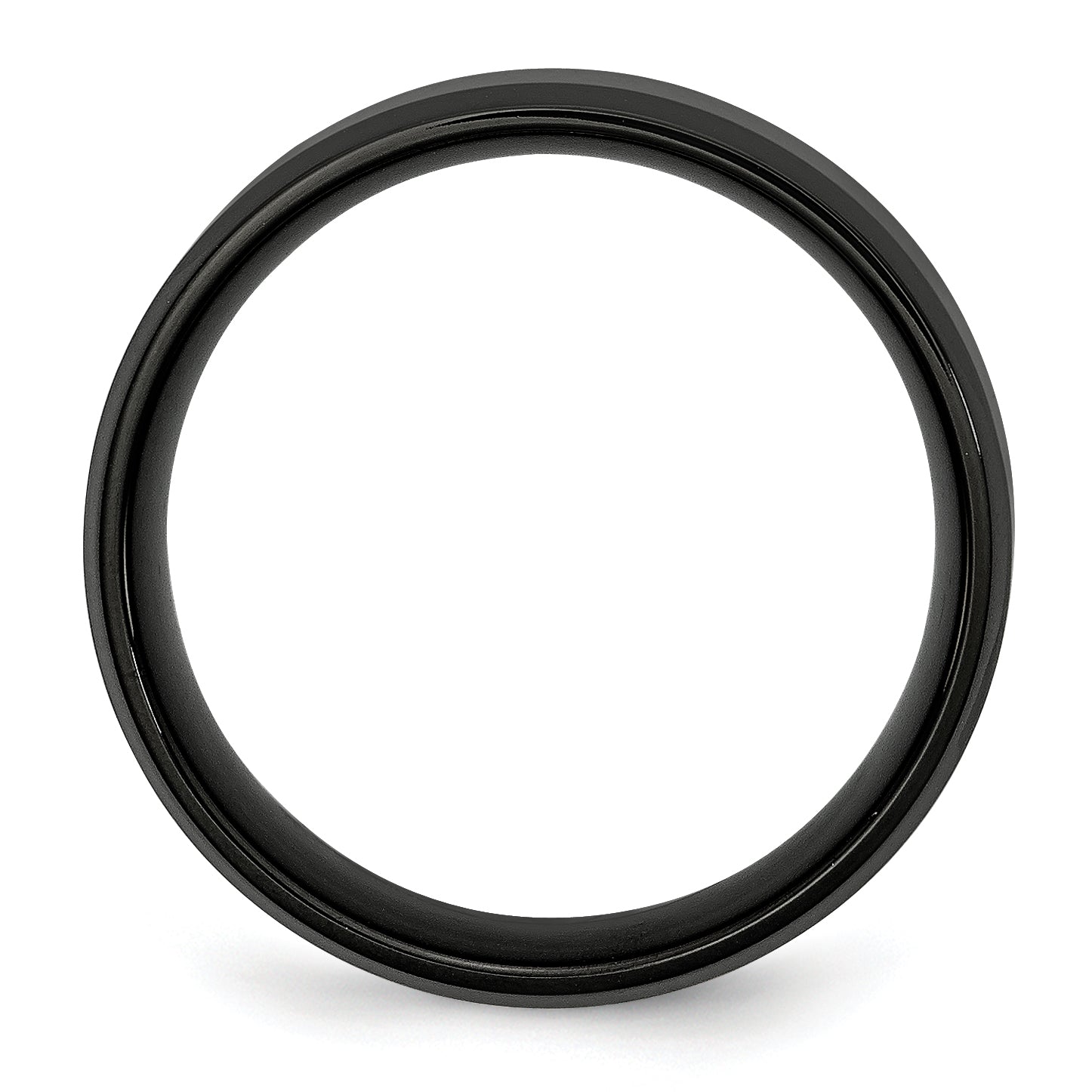 Beveled Edge Comfort-Fit Wedding Band in Stainless Steel, 8mm
