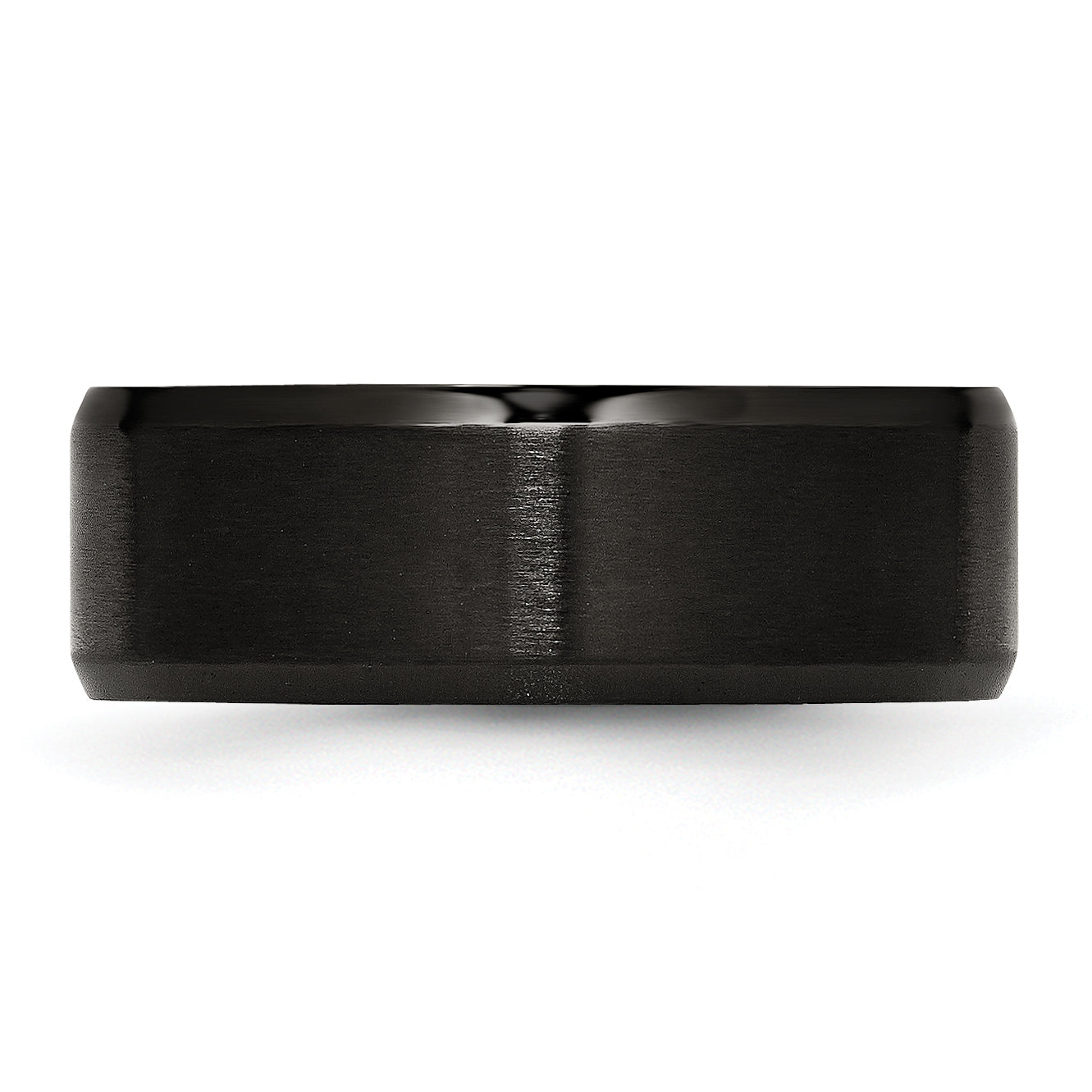 Beveled Edge Comfort-Fit Wedding Band in Stainless Steel, 8mm